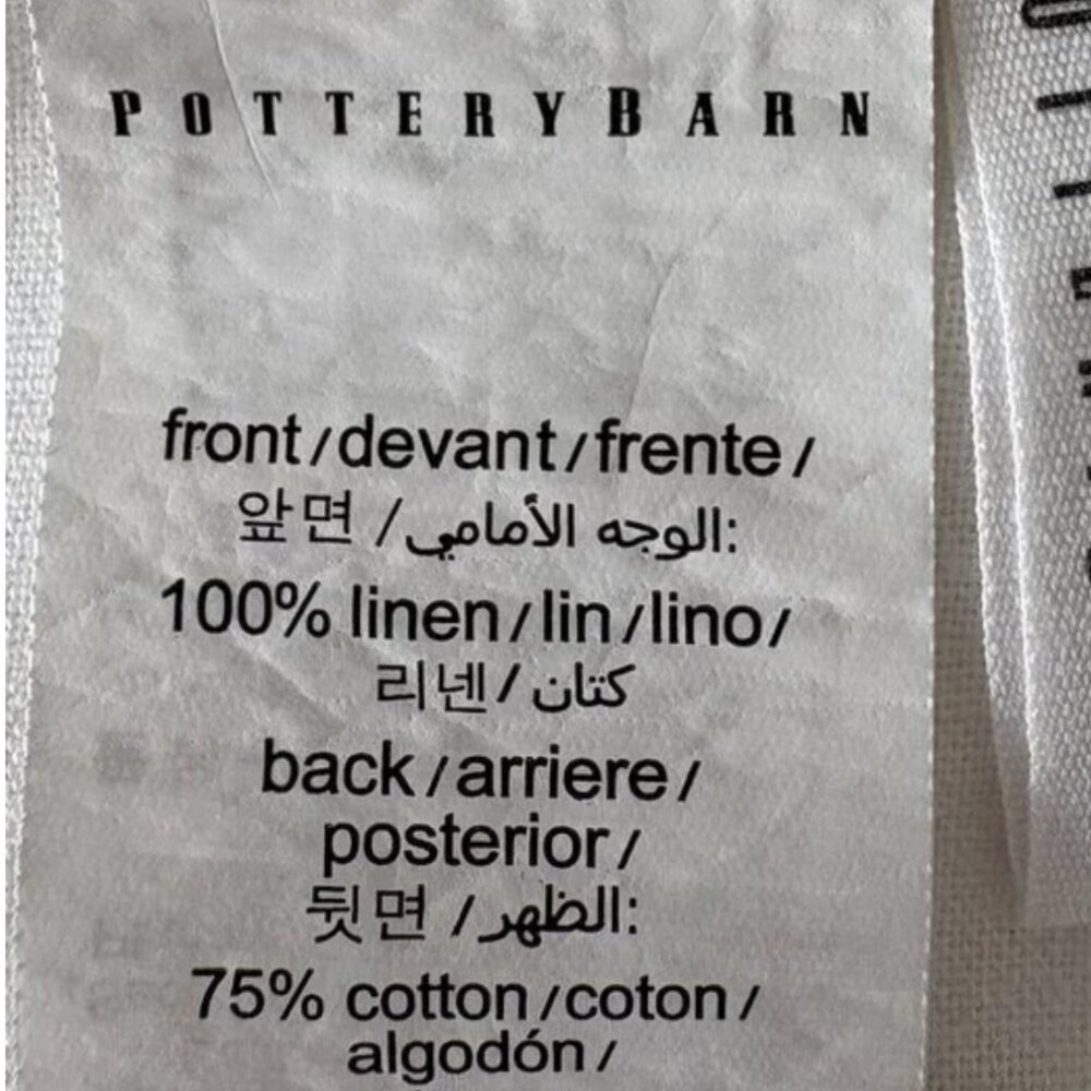 Pottery Barn King Linen Duvet Cover and 3 Euro Shams - Picture 4 of 4